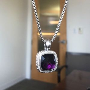 David Yurman Albion Pendant Necklace-14mm Amethyst